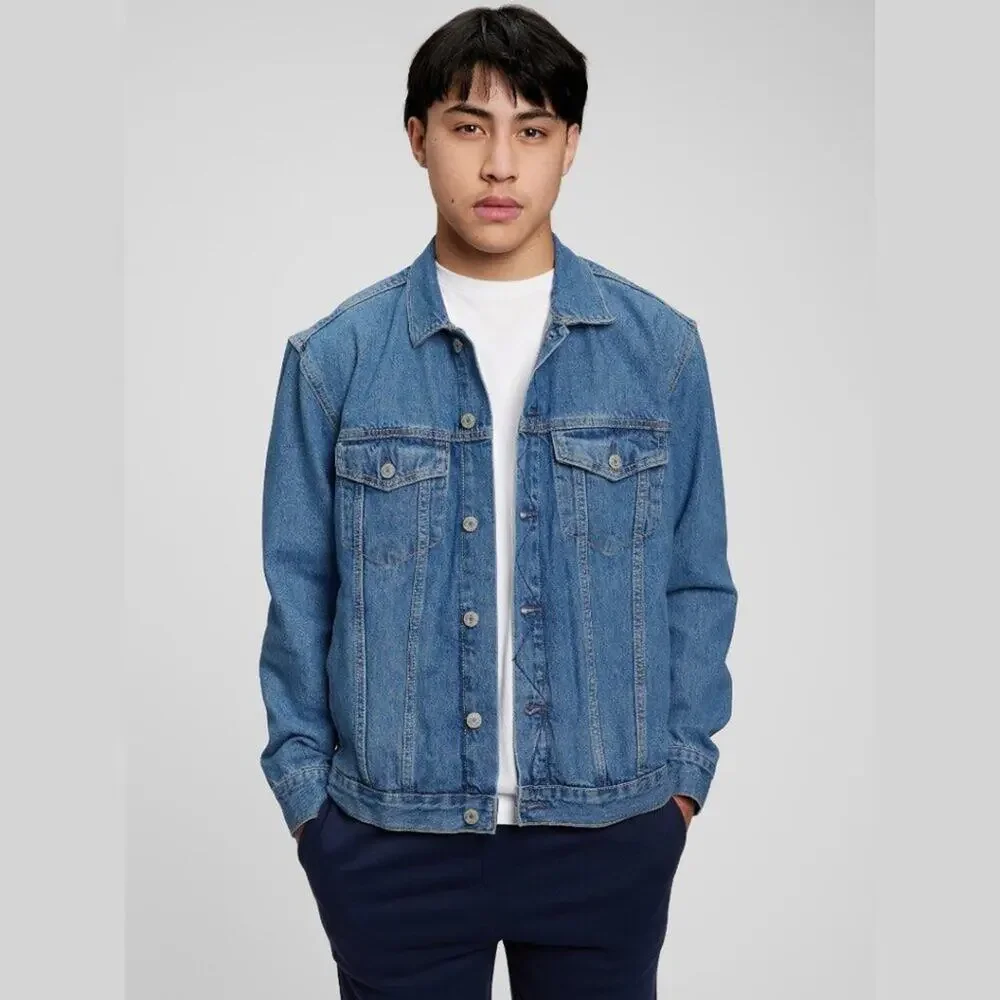 Gap Teen 100% Cotton Oversize Denim Jacket Medium Wash Size XXL (14-16)